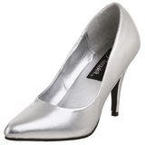 Silber Matt 10 cm VANITY-420 High Heels Pumps für Männer