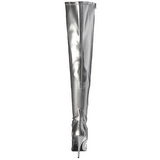 Silber Matt 13 cm SEDUCE-3000 Overknee Stiefel für Männer