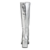 Silber Matt 7,5 cm GOGO-300 High Heels Damenstiefel für Männer