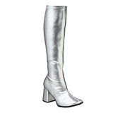 Silber Matt 7,5 cm GOGO-300 High Heels Damenstiefel für Männer