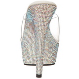 Silber Strass 15,5 cm BEJEWELED-601DM Plateau Mules Schuhe