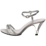 Silber Strasssteinen 8 cm BELLE-316 high heels für männer