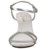 Silber Strasssteinen 8 cm BELLE-316 high heels für männer