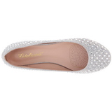 Silber TREAT-06 kristallstein flache ballerinas damen schuhe