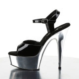 Silber chrome plateau 15 cm DELIGHT-609 pleaser high heels