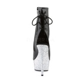 Silber glitter 15 cm Pleaser DELIGHT-1018LG pole dance stiefeletten