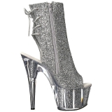 Silber glitter 18 cm ADORE-1018G damen stiefeletten mit plateausohle