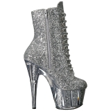 Silber glitter 18 cm ADORE-1020G damen stiefeletten mit plateausohle