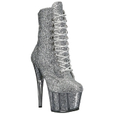 Silber glitter 18 cm ADORE-1020G damen stiefeletten mit plateausohle