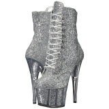 Silber glitter 18 cm ADORE-1020G damen stiefeletten mit plateausohle