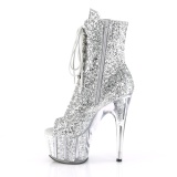 Silber glitter 18 cm ADORE-1021G damen stiefeletten mit plateausohle