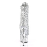 Silber glitter 18 cm ADORE-1021G damen stiefeletten mit plateausohle