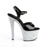 Silber glitter 18 cm Pleaser SKY-309LG pole dance high heels schuhe
