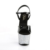 Silber glitter 18 cm Pleaser SKY-309LG pole dance high heels schuhe