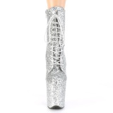Silber glitter 20 cm FLAMINGO-1020GWR exotic pole dance stiefeletten