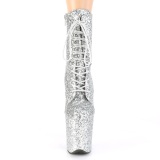 Silber glitter 20 cm FLAMINGO-1020GWR exotic pole dance stiefeletten