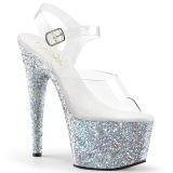 Silber glitter plateau 18 cm ADORE-708LG pole dance schuhe