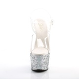 Silber glitter plateau 18 cm ADORE-708LG pole dance schuhe