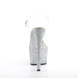 Silber glitter plateau 18 cm ADORE-708LG pole dance schuhe