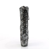 Silber schlangenmuster 18 cm 1040SPF exotic pole dance stiefeletten