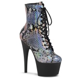 Silber schlangenmuster 18 cm ADORE-1020SP exotic pole dance stiefeletten