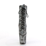Silber schlangenmuster 20 cm 1040SPF exotic pole dance stiefeletten