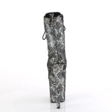 Silber schlangenmuster 20 cm 1040SPF exotic pole dance stiefeletten
