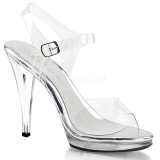Silver 11,5 cm FLAIR-408 transvestite shoes