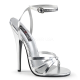 Silver 15 cm Devious DOMINA-108 high heeled sandals