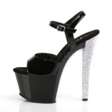 Silver 18 cm SKY-309CHRS rhinestone platform high heels