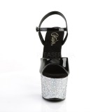 Silver glitter 18 cm Pleaser SKY-309LG Pole dancing high heels shoes