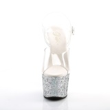 Silver glitter platform 18 cm ADORE-708LG poledance shoes