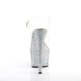 Silver glitter platform 18 cm ADORE-708LG poledance shoes