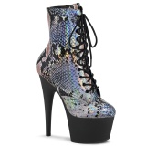 Silver snake pattern 18 cm ADORE-1020SP Exotic pole dance ankle boots