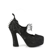 Spitzenstoff 13 cm DEMON-18 gothic pumps mit verstecktem plateau