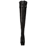 Spitzenstoff 15 cm DELIGHT-3025ML overknee stiefel mit plateausohle