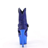 Strass western boots 18 cm ADORE-1029CHRS Blaue cowboy boots