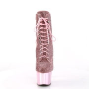 Strasssteinen plateauboots 18 cm ADORE-1020CHRS Rosa pleaser boots