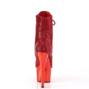 Strasssteinen plateauboots 18 cm ADORE-1020CHRS Rote pleaser boots