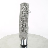 Strasssteinen plateauboots 18 cm ADORE-1020CHRS Silber pleaser boots