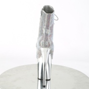 Strasssteinen plateauboots 20 cm FLAMINGO-1020CHRS-2 Silber pleaser boots