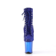 Strasssteinen plateauboots 20 cm FLAMINGO-1020CHRS Blaue pleaser boots