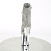 Strasssteinen plateauboots 20 cm FLAMINGO-1020CHRS Silber pleaser boots