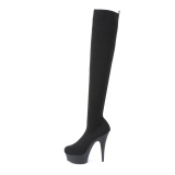 Stretch Nylon 15 cm DELIGHT-3002-1 Pleaser Overknee Boots