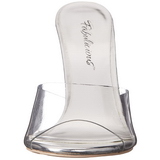 Transparent 11,5 cm CLEARLY-401 Damen Mules Schuhe
