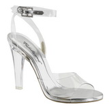 Transparent 11,5 cm CLEARLY-406 High Heeled Evening Sandals