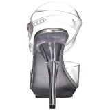 Transparent 12,5 cm POISE-508 Sandaletten mit high heels