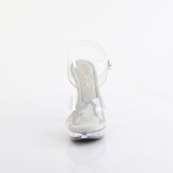 Transparent 13 cm COCKTAIL-507 plateau high heels sandaletten