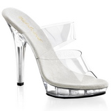 Transparent 13 cm Fabulicious LIP-102 Platform High Heel Mules