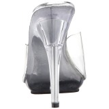 Transparent 13 cm Fabulicious POISE-501 damen pantoletten schuhe